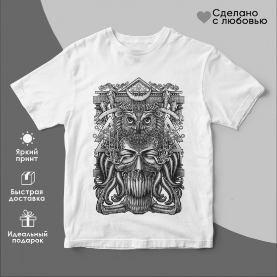 Футболка с принтом «Нечисть»