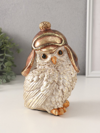 Фигурка «Сова в шапке-ушанке»