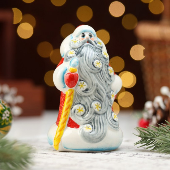 Фигурка «Дед Мороз. Снеговей красная шуба»