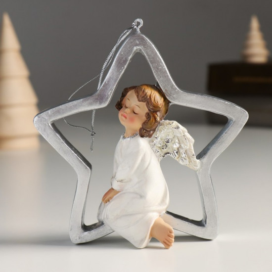 Фигурка-подвеска «Ангелочек на звёздочке»