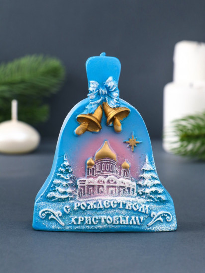 Свеча декоративная «Колокольчик с храмом»