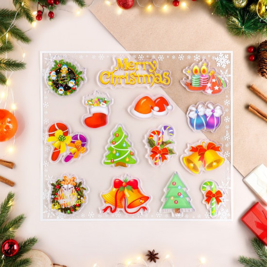 Набор наклеек на окна «Merry Christmas»