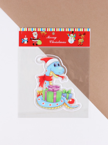 Наклейка на окна «Змейка в колпаке»