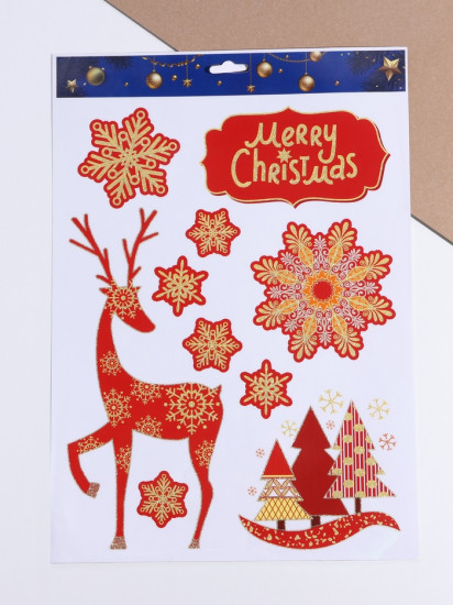 Набор наклеек новогодних на окна «Merry Christmas»