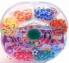 Набор резинок для плетения браслетов «Цветок» (480 шт) полосатые