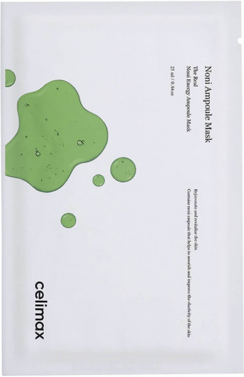 Маска для эластичности кожи лица с экстрактом нони «The Real Noni Energy Ampoule Mask»