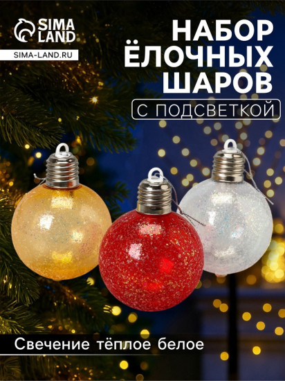 Набор шаров елочных «Ледяное сияние»