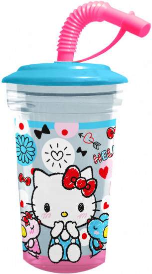 Стакан с трубочкой «Hello Kitty»