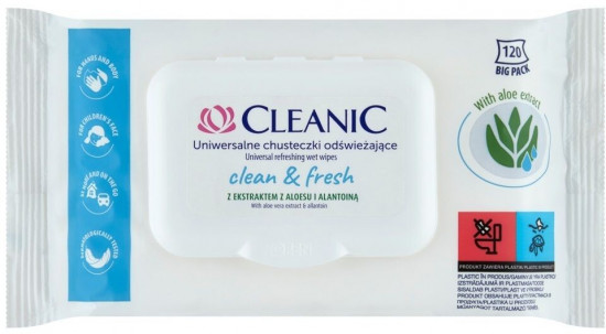 Салфетки влажные освежающие «Clean & Fresh»