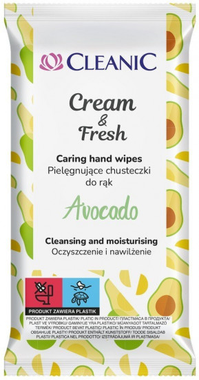 Салфетки влажные для рук «Cream&Fresh Avocado»