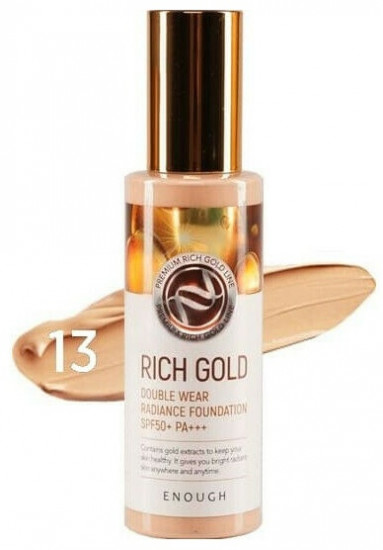 Тональный крем «Rich Gold Double Wear Radiance Foundation SPF50», оттенок 13
