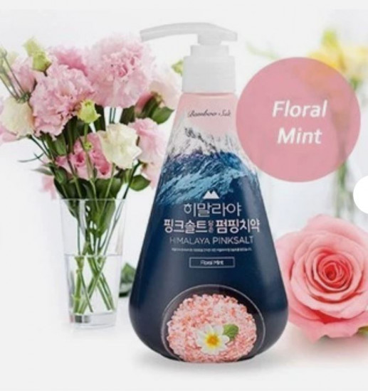 Зубная паста с розовой гималайской солью «Bamboo Toothpaste Floral Mint Perioe»