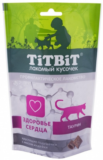 Профилактическое лакомство с мясом индейки для здоровья сердца кошек «Лакомый кусочек»