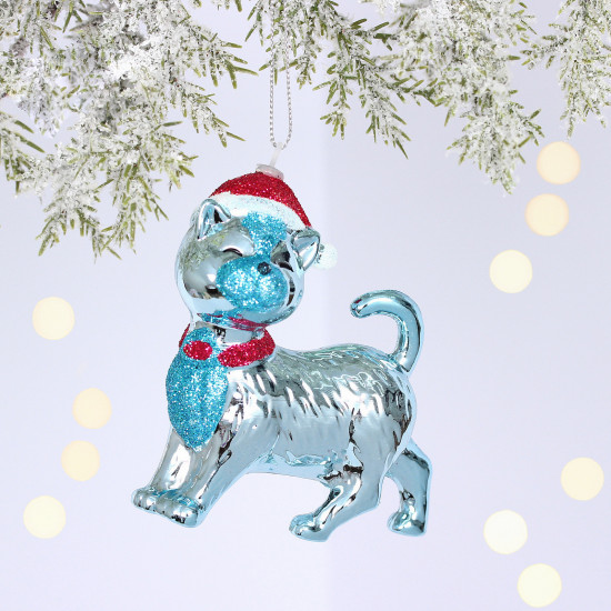 Игрушка елочная «Кошка в колпачке»