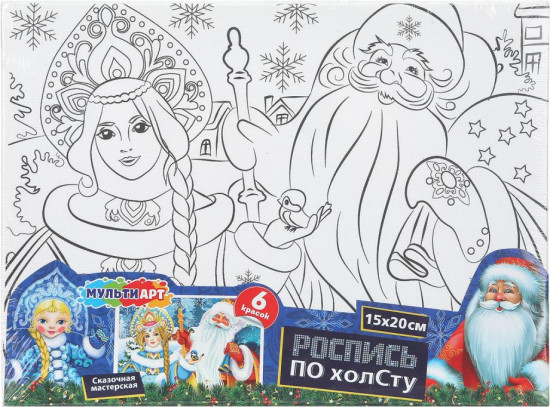 Роспись по холсту «Новый год»