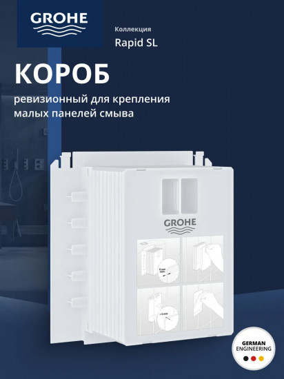 Ревизионный короб для крепления малых панелей смыва