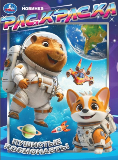 Раскраска «Пушистые космонавты»
