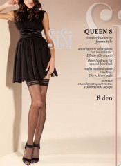 Чулки с эффектом загара "Queen 8"