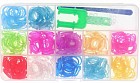 Набор резинки для плетения браслетов (600 шт, блестящие)