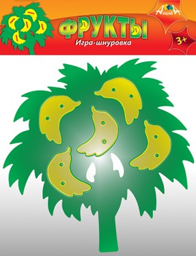 Игра — шнуровка «Фрукты. Бананы» | АппликА