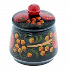 Солонка с крышкой, хохлома