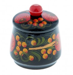 Солонка с крышкой, хохлома