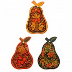 Доска разделочная «Груша», хохлома