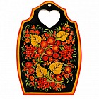 Доска разделочная «Сердце», хохлома