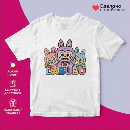 Футболка с принтом «Лабубу»