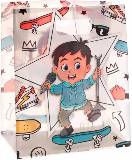 Пакет подарочный «Мальчик на скейте»