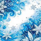 Набор салфеток бумажных «Морозный узор»