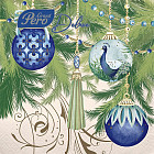 Набор салфеток бумажных «Роскошная ёлка»