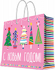 Пакет подарочный «Елки»