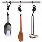 Кухонные крючки «Just hanging» (3 шт), черные