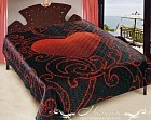 Стеганое покрывало из искусственного шелка «Страсть» 3D (евро, размер 230х250)