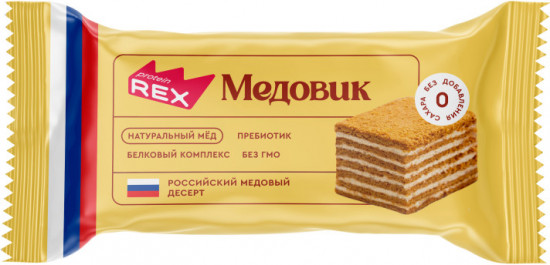 Пирожное протеиновое «Медовик»