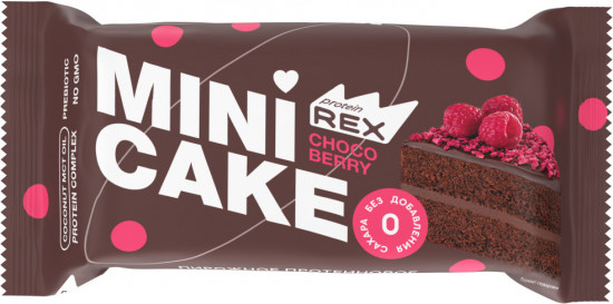 Пирожное протеиновое Mini cake «Шоколадно-малиновый мини-тортик»