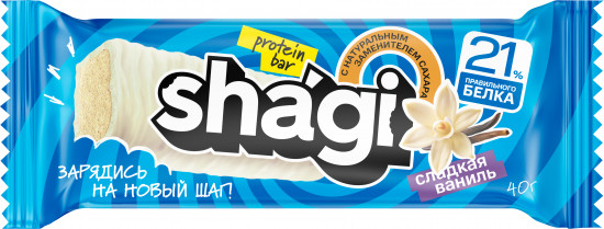 Батончик протеиновый со вкусом ванили «Shagi Protein bar»