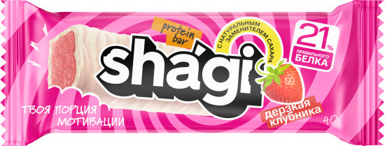 Батончик протеиновый со вкусом клубники «Shagi Protein bar»