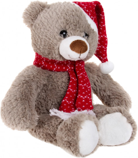 Игрушка мягкая «Мишка в колпаке и шарфе»