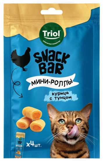 Лакомства для кошек «Роллы со вкусом курицы с тунцом»