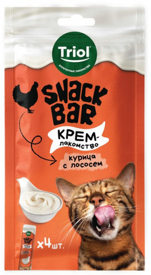 Лакомство для кошек «Крем из курицы с лососем»