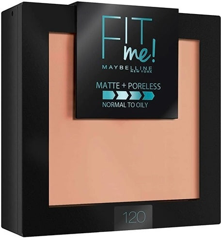 Пудра для лица «Fit Me! Matte + Poreless», оттенок 120 Темно-бежевый