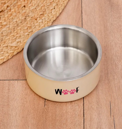 Миска с прорезиненным дном для кошек и собак «Woof»