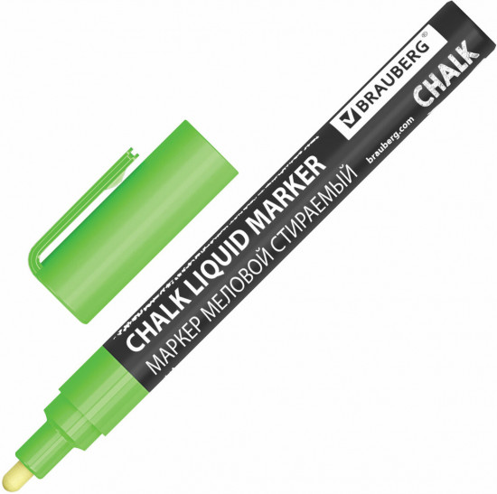 Маркер меловой, цвет зеленый