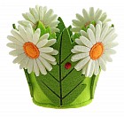 Кашпо «Ромашки и листочки»