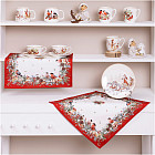 Набор салфеток сервировочных «Снегири»