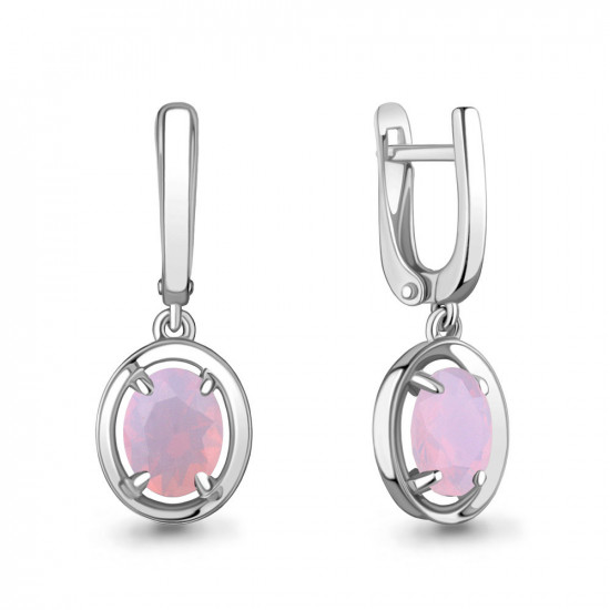 Серьги из серебра с наноопалом