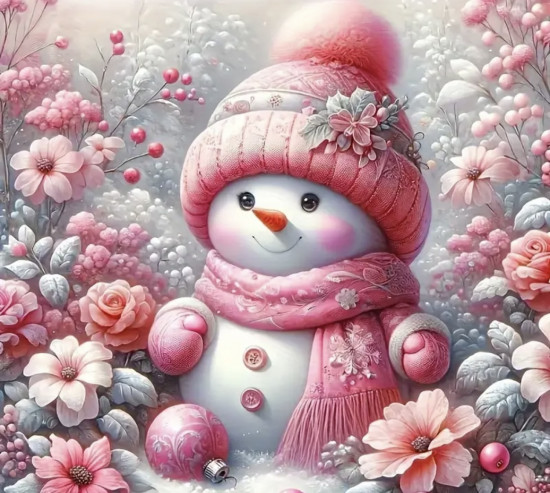 Алмазная мозаика «Снеговик»