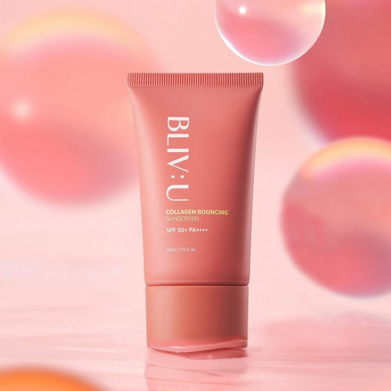 Крем для лица с пептидами коллагеновый солнцезащитный «Collagen Bouncing Sunscreen» SPF50+ PA++++